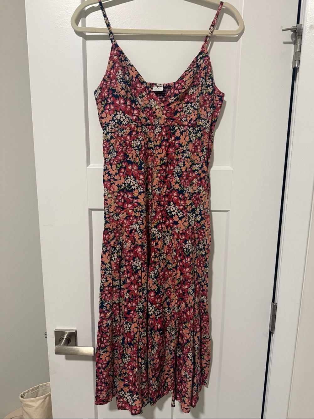 Patrons of Peace Red Floral Midi Dress